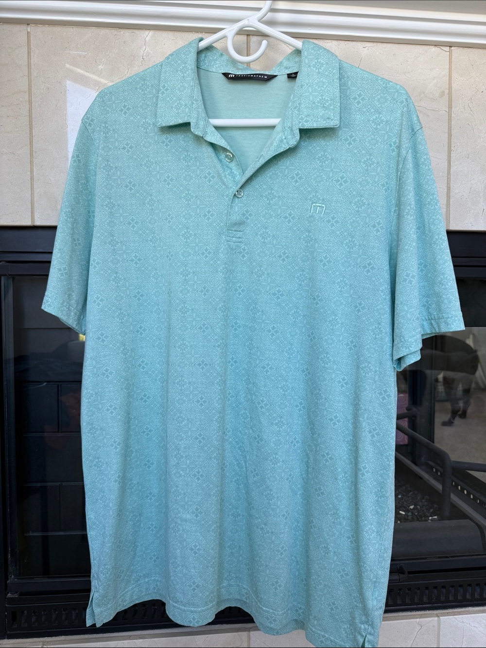 Travis Mathew Light Aqua Polo - Men’s Large
